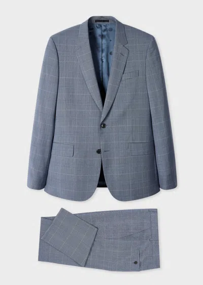 Paul Smith The Soho - Tailored-fit Light Blue Wool Check Suit
