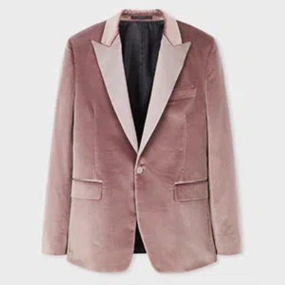 Paul Smith The Soho - Tailored-fit Lilac Velvet Evening Blazer Purple