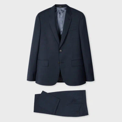 Paul Smith The Soho - Tailored-fit Navy Puppytooth Wool Suit Blue