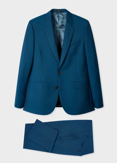 Paul Smith The Soho - Tailored-fit Petrol Blue Wool-mohair Suit