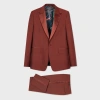 Paul Smith The Soho - Tailored-fit Rust Wool-mohair Evening Suit Orange In Orange