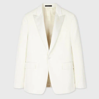 PAUL SMITH THE SOHO - TAILORED-FIT WHITE VELVET EVENING BLAZER