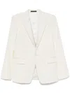 Paul Smith Satin-trimmed Cotton-velvet Tuxedo Jacket In White