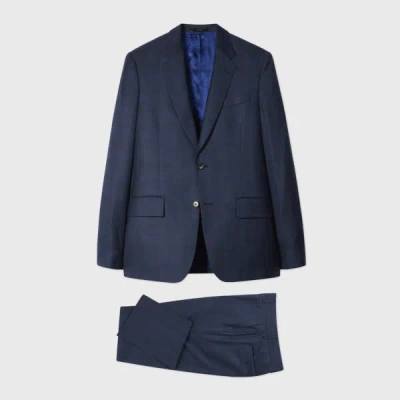 Paul Smith The Soho - Navy Superfine Merino Wool Check Suit Blue