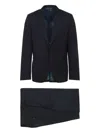 Paul Smith Navy Blue Tailored Fit Two Button Wool Suit In Black