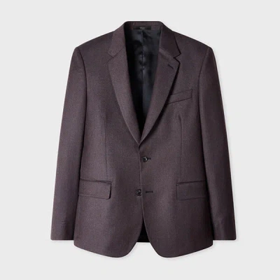 Paul Smith The Soho - Tailored-fit Blue Grey Wool-cashmere Flannel Blazer In Gray