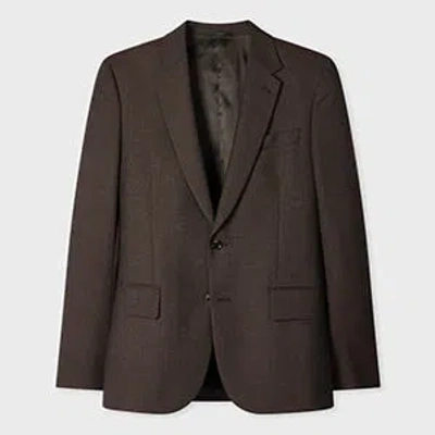 Paul Smith The Soho - Tailored-fit Brown Micro-check Wool Blazer