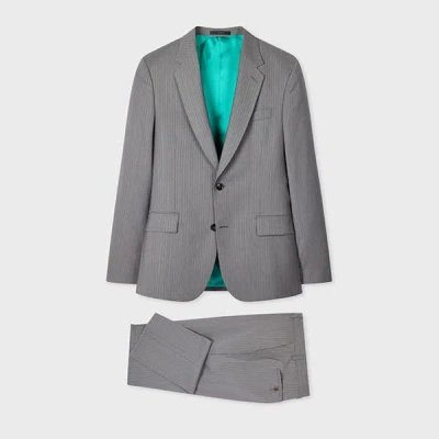Paul Smith The Soho - Tailored-fit Grey Pinstripe Wool Suit In Multi