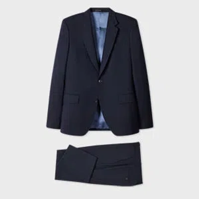 Paul Smith The Soho - Tailored-fit Navy Wool 'a Suit To Travel In' Blue In Black