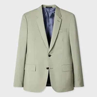 Paul Smith The Soho - Tailored-fit Sage Green Wool-mohair Blazer