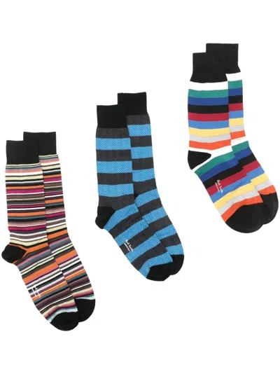 Paul Smith Signature Stripe Socks In Multicolor