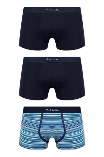 Paul Smith Three-pack Of Boxer Shorts In Blue
