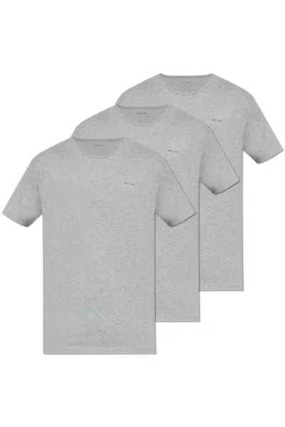 Paul Smith Three-pack Of T-shirts In Gray