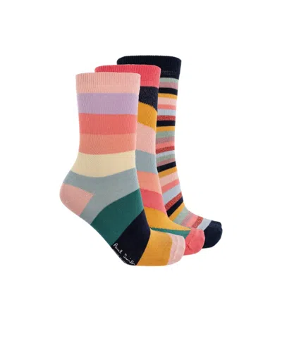 Paul Smith Three Pairs Of Patterned Socks In Multicolor