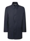 Paul Smith Wool Mac With Gilet In Blue