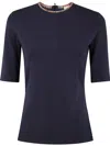 Paul Smith T-shirt With 3/4 Sleeves In Blue
