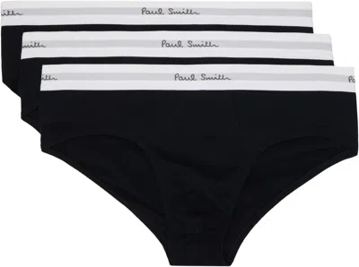 Paul Smith Three-pack Black Cotton-stretch Briefs