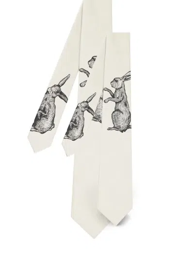 Paul Smith Tie Rabbit Jacquard 8cm In Multi