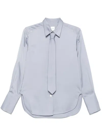 Paul Smith Tie Shirt In Blue