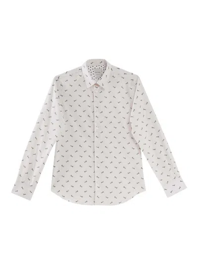 Paul Smith Tiger Shirt In White