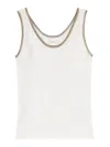 Paul Smith Top In Maglia Bordo Riga Ps In White