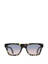 Paul Smith Tortoiseshell-effect Rectangle-frame Sunglasses In Blue