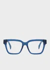 Paul Smith Transparent Blue 'lisson' Spectacles In Blue
