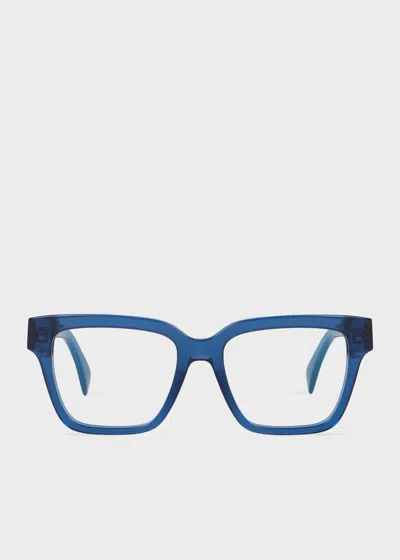 Paul Smith Transparent Blue 'lisson' Spectacles