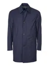Paul Smith Wool Mac With Gilet In Blue