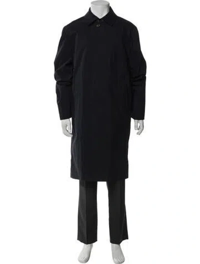 Pre-owned Paul Smith Trench Coat In Blue