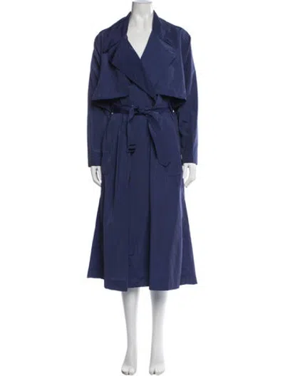 Pre-owned Paul Smith Trench Coat In Blue