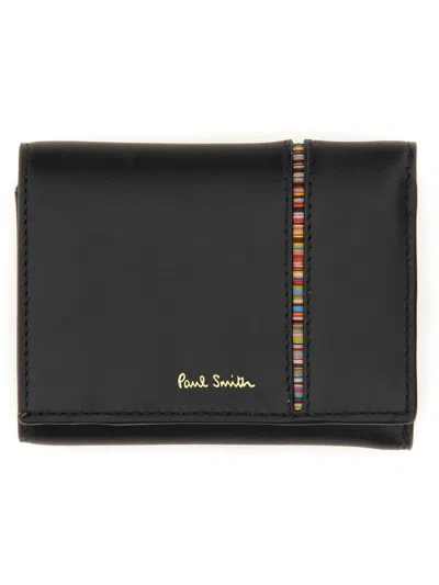 PAUL SMITH TRI-FOLD LEATHER WALLET