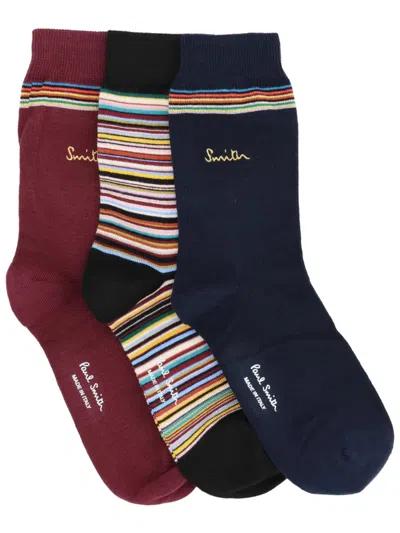 Paul Smith Tripack Socks In Multi