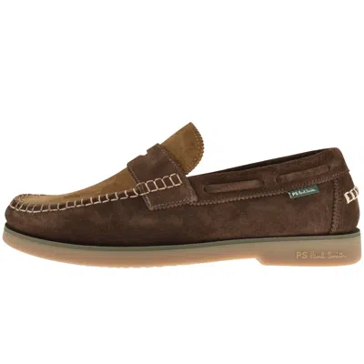 Paul Smith Tristain Suede Loafers Brown