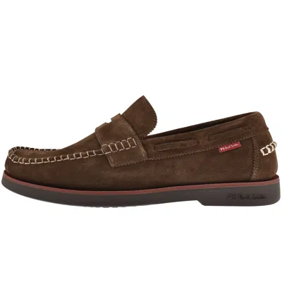 Paul Smith Tristain Suede Loafers Brown