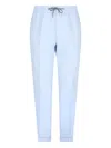 Paul Smith Straight Leg Trousers Elastic Waistband In Blue