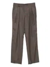 Paul Smith Check Pleated Trousers In Multi