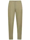 PAUL SMITH PAUL SMITH LINEN PANTS WITH PRESSED CREASE AND DRAWSTRING WAIST