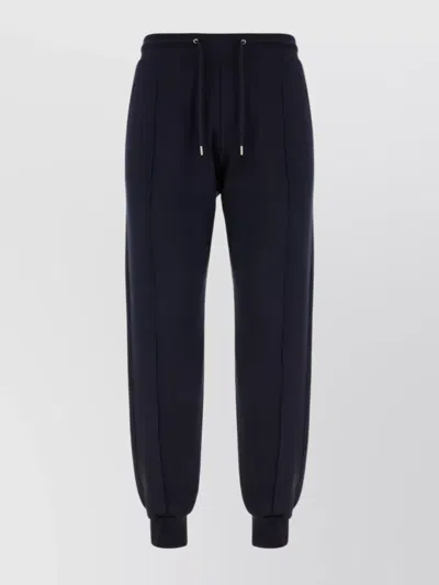 Paul Smith Trousers With Elastic Waistband And Ribbed Cuffs In Black