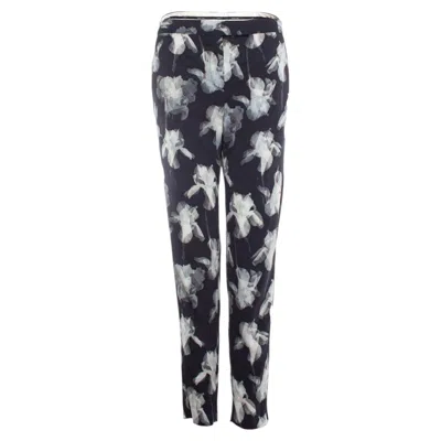 Pre-owned Paul Smith , Trousers With Faded Floral Print In Black