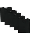 Paul Smith Men Basic T-shirt 5 Pack In Black