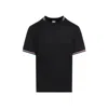 Paul Smith Black T-shirt With Multicolor Striped Accents In Black