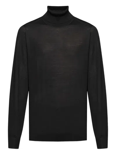 Paul Smith Turtleneck Wool Sweater In Black