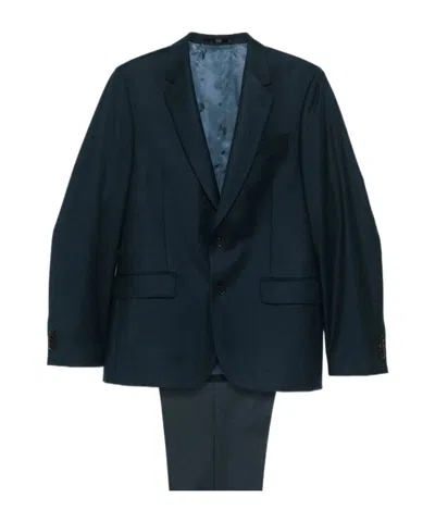 Paul Smith Twill Suit In Black