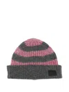 Paul Smith Casual Ribbed Striped Cotton Blend Hat In Multi
