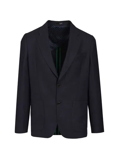 Paul Smith Two-button Wool Jacket In Blue
