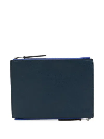 Paul Smith Men Wallet Travel Zip Pch In Blue
