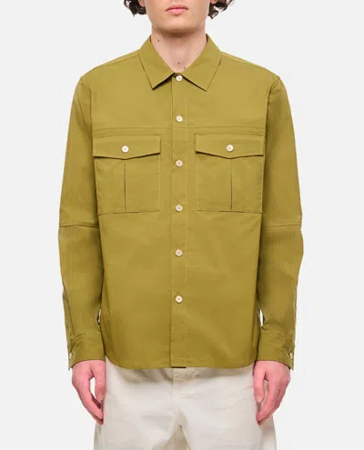 Paul Smith Utility Cotton Shirt In Green