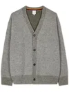 Paul Smith V-neck Lambswool Cardigan In Grey