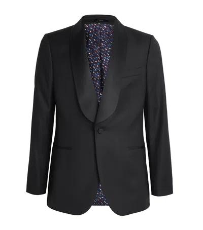 Paul Smith Velour Tailored Blazer In Black